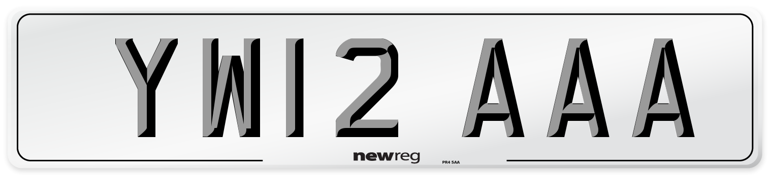 YW12 AAA Number Plate from New Reg